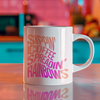 Unicorn Coffee - Sippin' Coffee Spreadin' Rainbows 12 oz Ceramic Mug - Washable, Microwavable