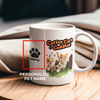 Coffee Cats and Cuddles 12 oz Ceramic Mug - Washable, Microwavable