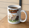 Coffee Cats and Cuddles 12 oz Ceramic Mug - Washable, Microwavable