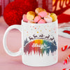 Sleigh All Day Rainbow Reindeer 12 oz Ceramic Mug - Washable, Microwavable