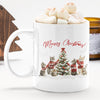 Meowy Christmas 12 oz Ceramic Mug - Washable, Microwavable