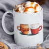 Peppermint Mocha Over Pumpkin Spice 12 oz Ceramic Mug - Washable, Microwavable